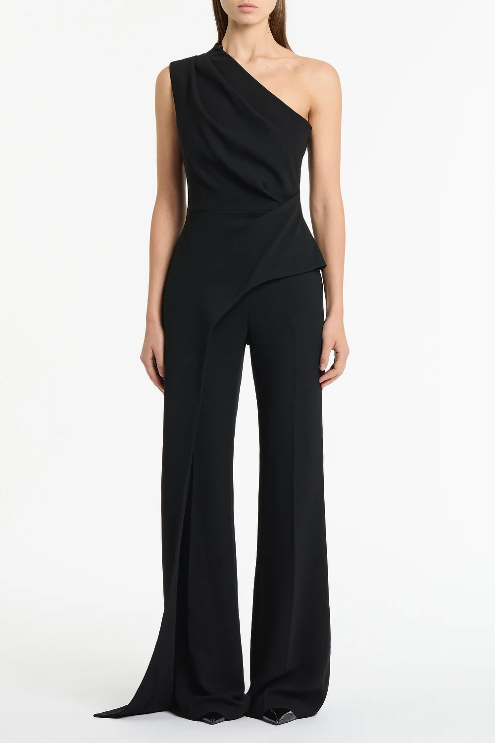 BLACK CREPE BOOTLEG PANT - Image 4