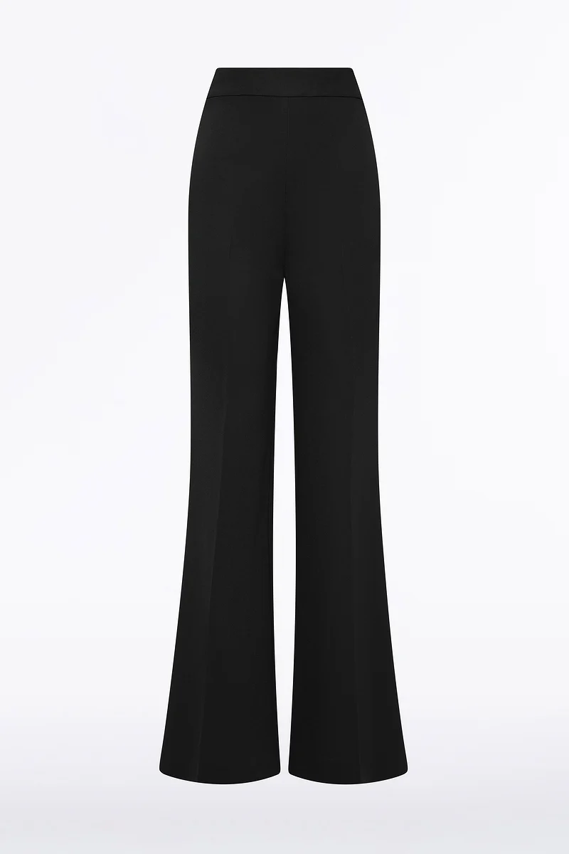 BLACK CREPE BOOTLEG PANT - Image 5