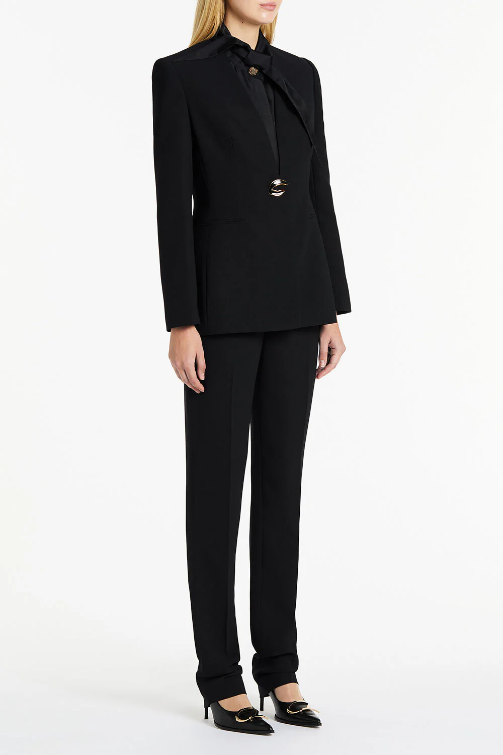 BLACK CREPE C BLAZER - Image 3