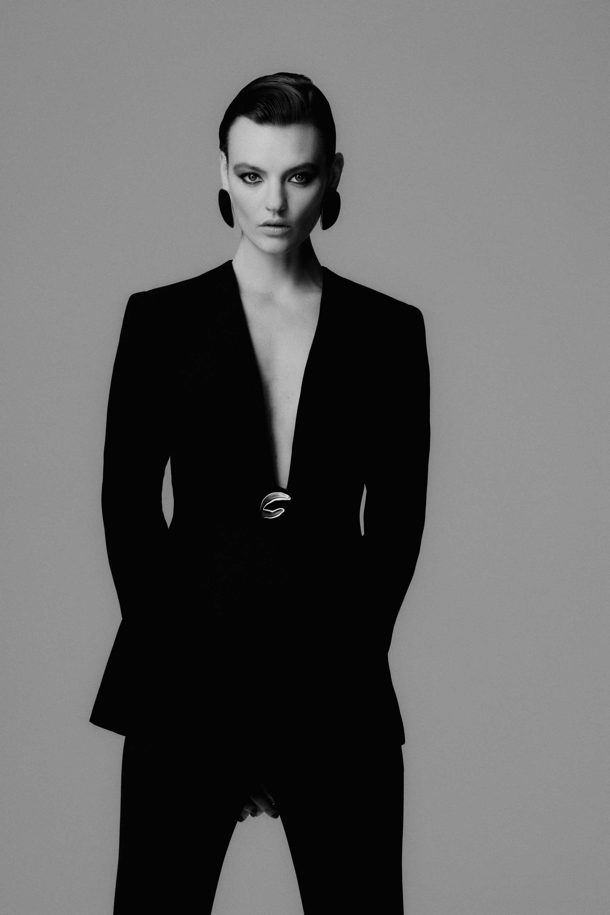 BLACK CREPE C BLAZER - Image 4