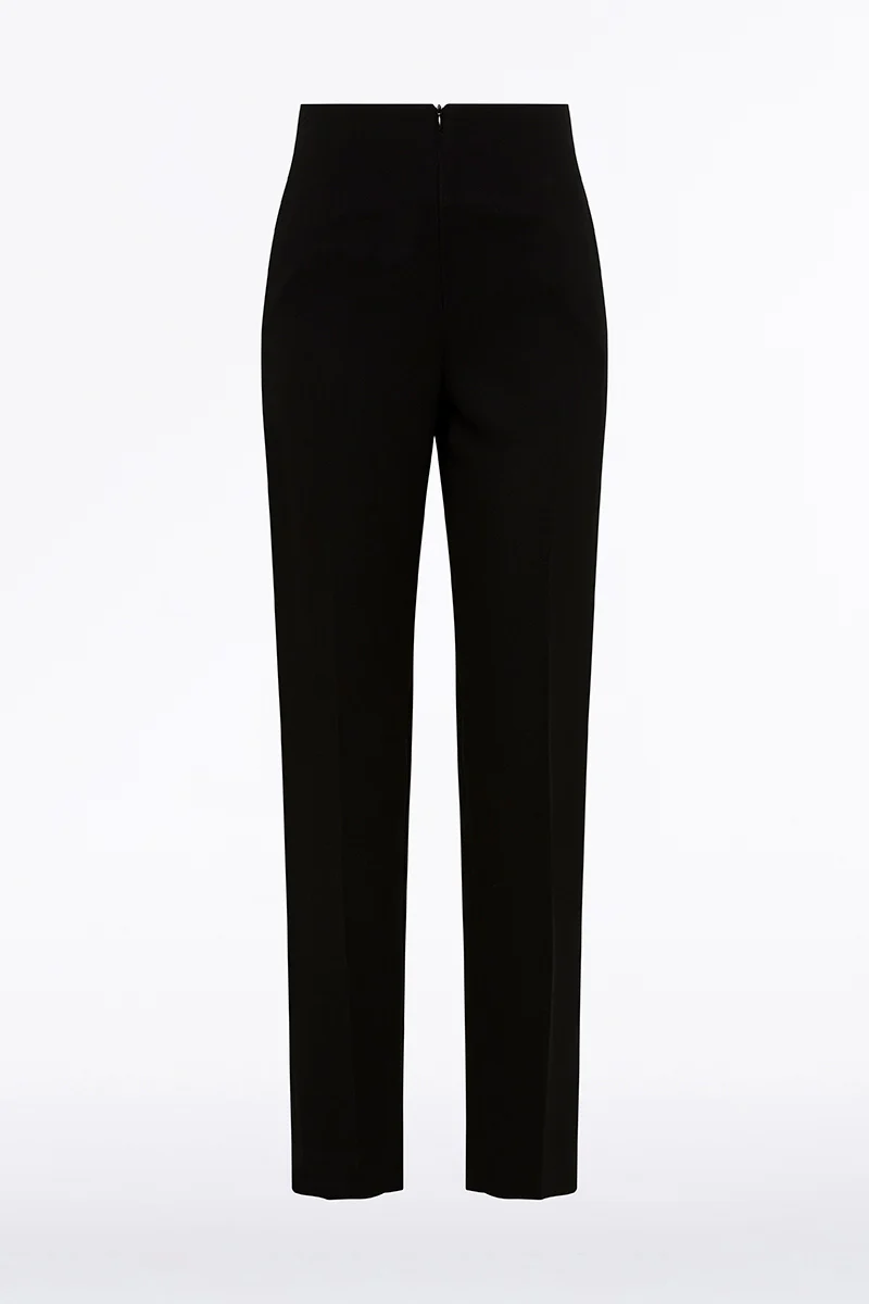 BLACK CREPE CLASSIC SLIM PANT - Image 4