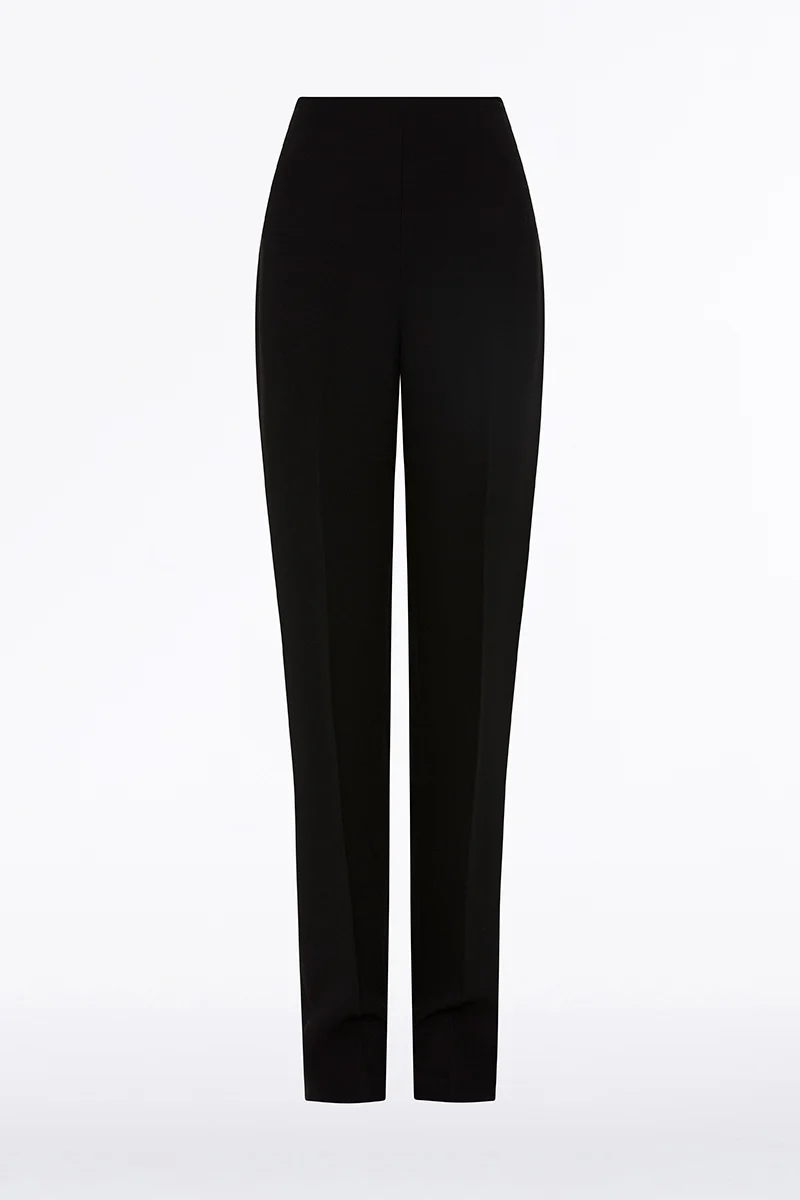 BLACK CREPE SLIM CLASSIC PANT - Image 4