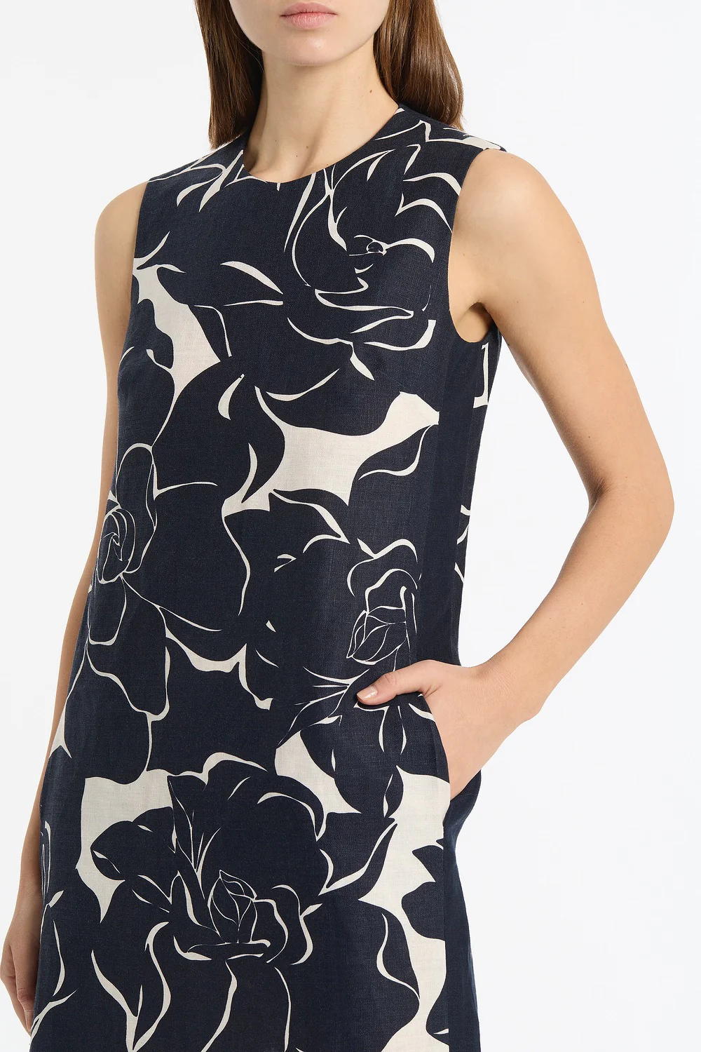 CELESTIAL PETALS LINEN SHIFT DRESS - Image 4