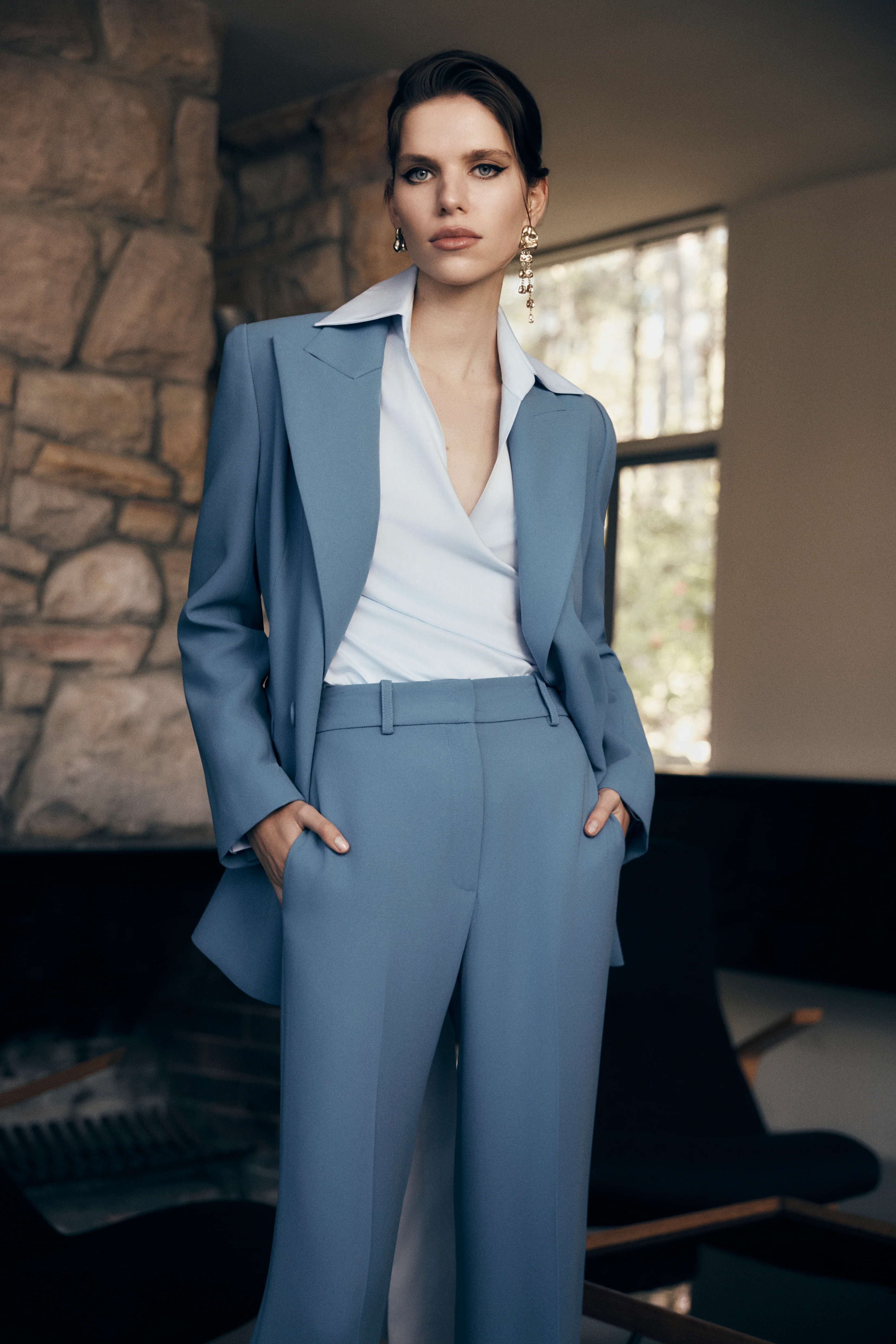 CHAMBRAY WRAP TOP - Image 4