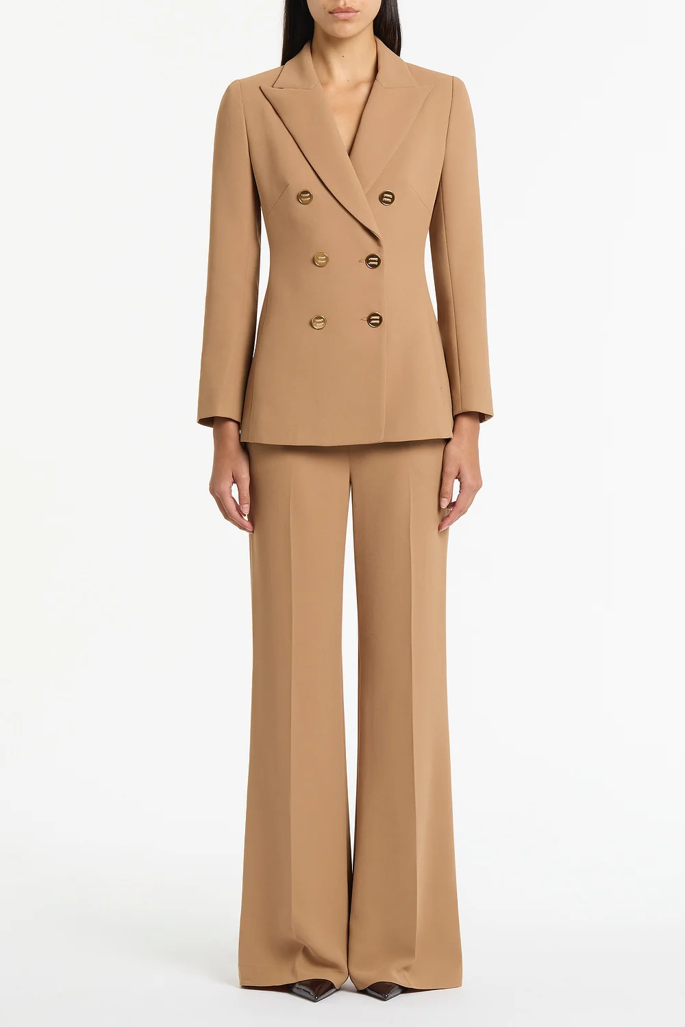 CINNAMON CREPE CLASSIC FLARED PANT - Image 5