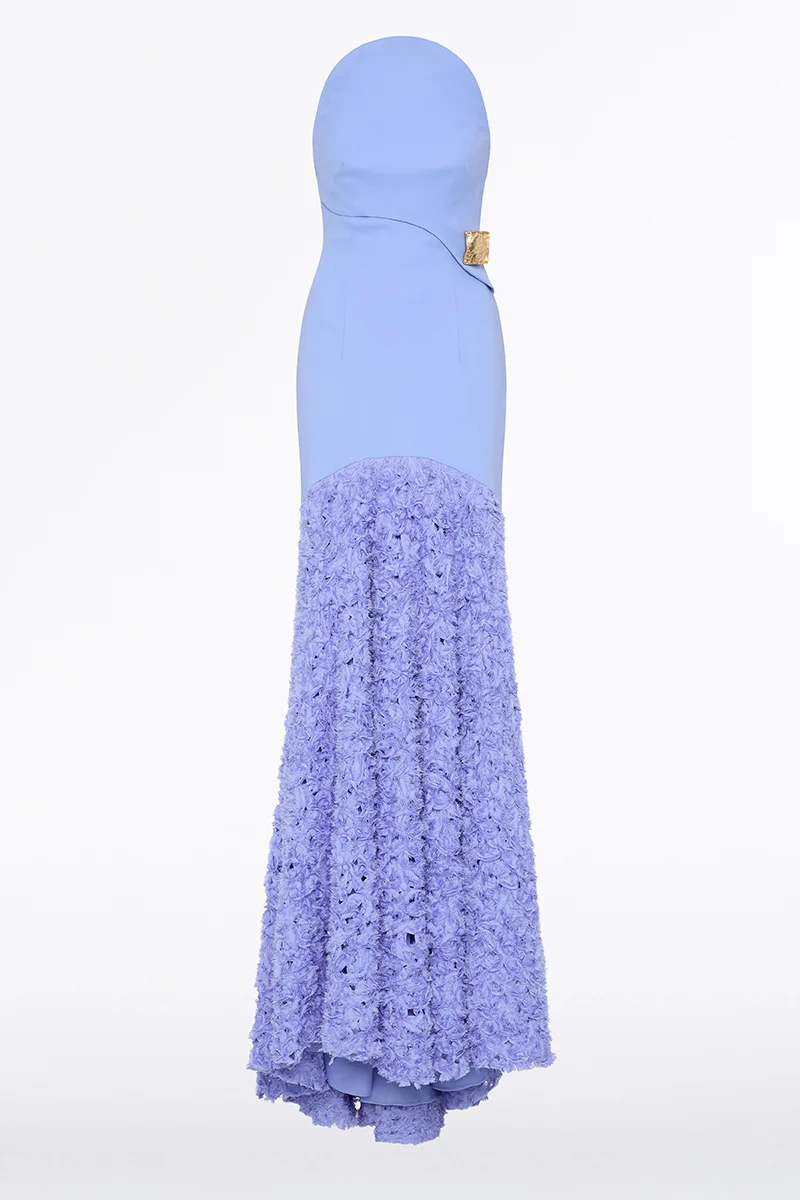 CORNFLOWER NASTRO STRAPLESS GOWN - Image 6