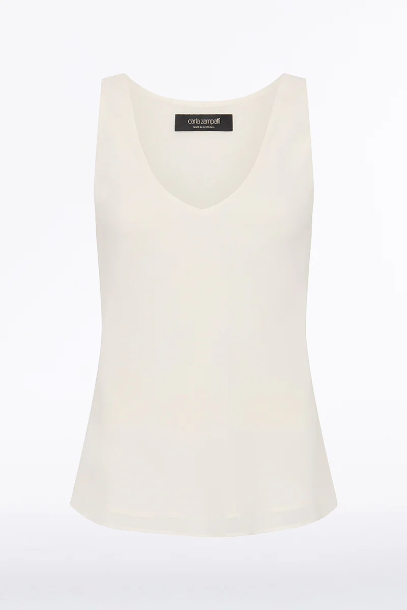 CREAM GEORGETTE SCOOP CAMI - Image 4