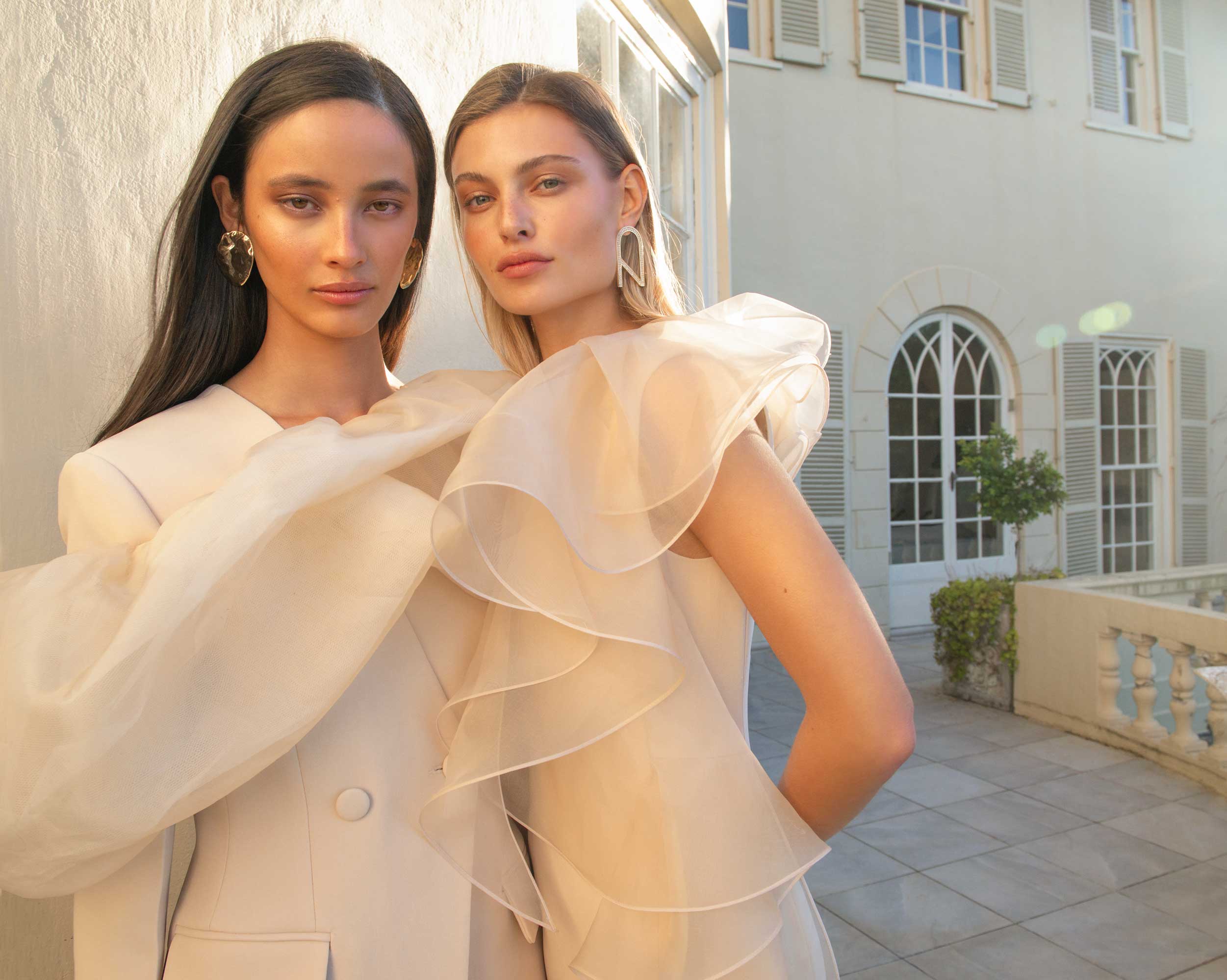 CZ LOGO PAVE EARRINGS LARGE - Image 3