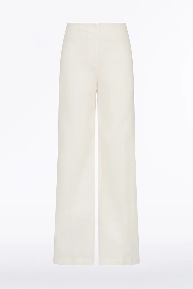 IVORY LINEN WAISTED PANT - Image 5