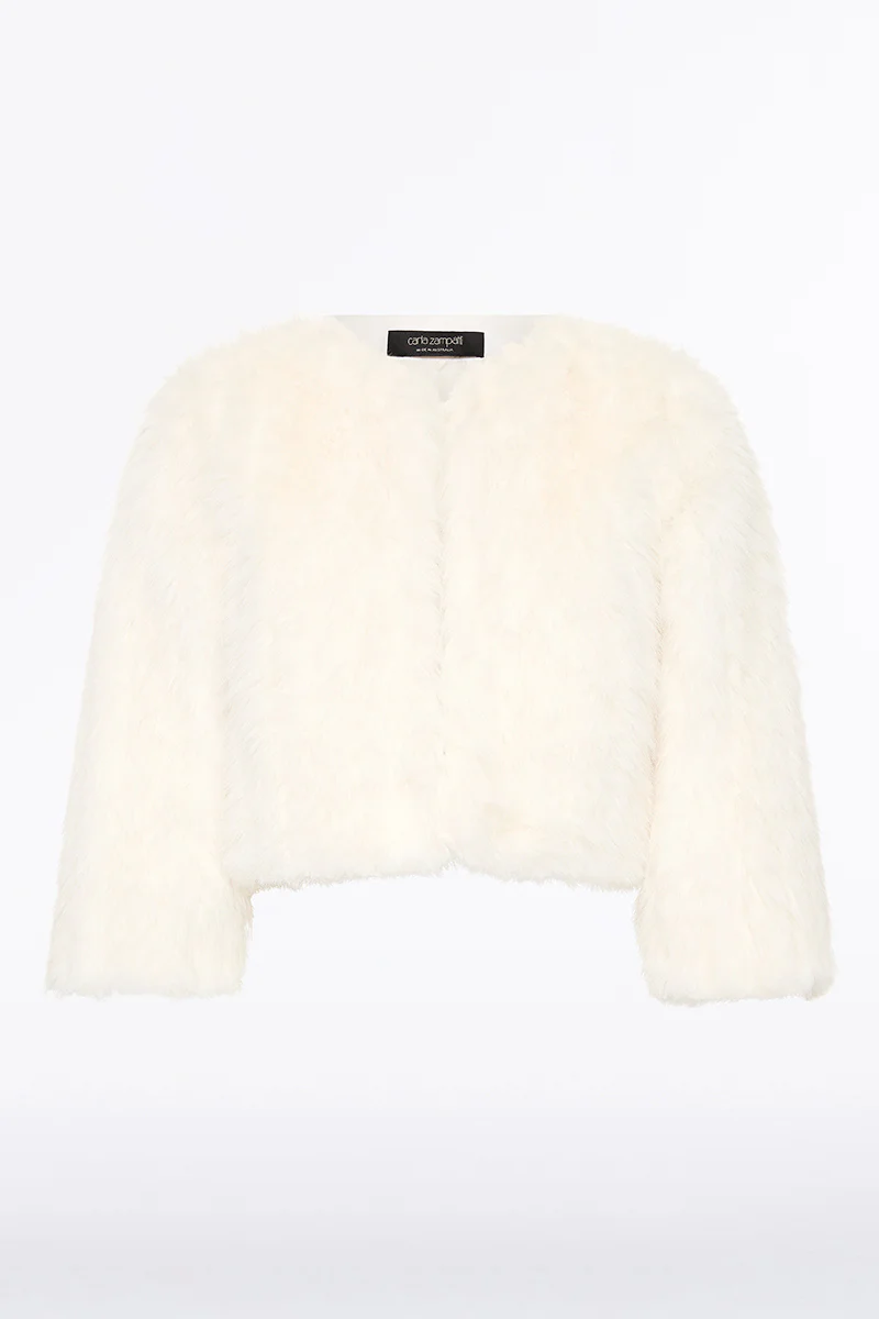 IVORY PIUMA FUR BOLERO - Image 6