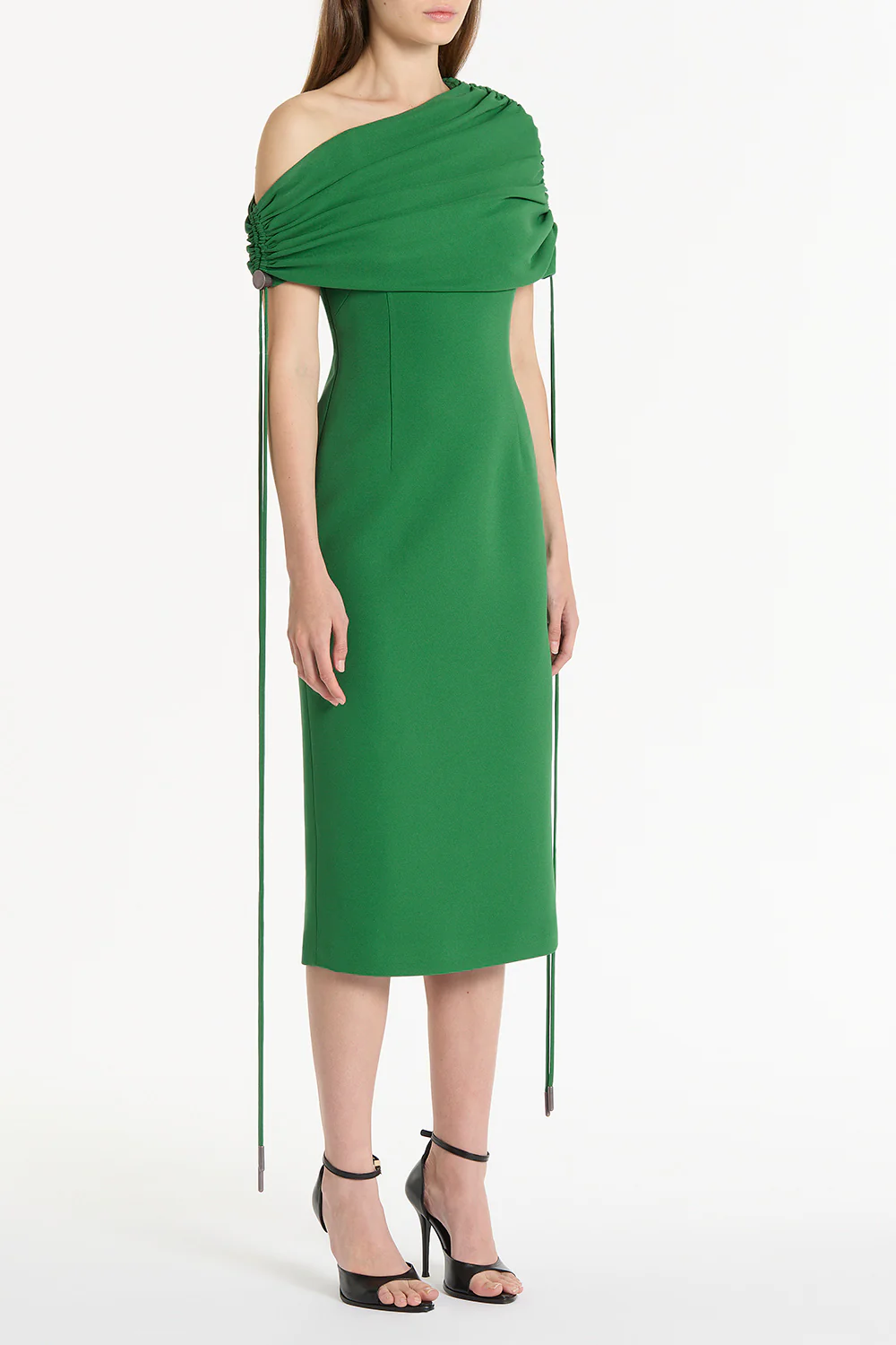 JADE CREPE COULISSE SHRUG DRESS - Image 3
