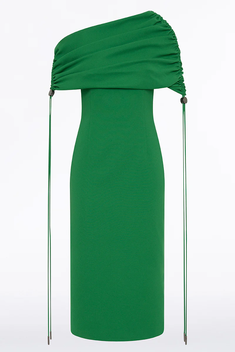 JADE CREPE COULISSE SHRUG DRESS - Image 5