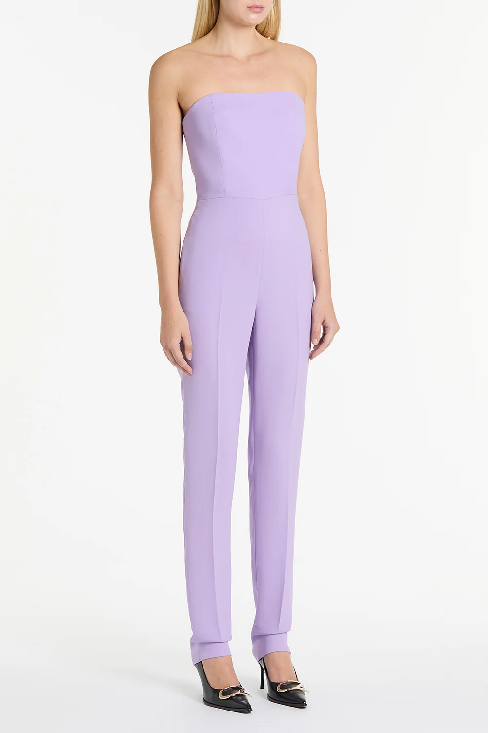 LILAC CREPE STRAPLESS JUMPSUIT - Image 3