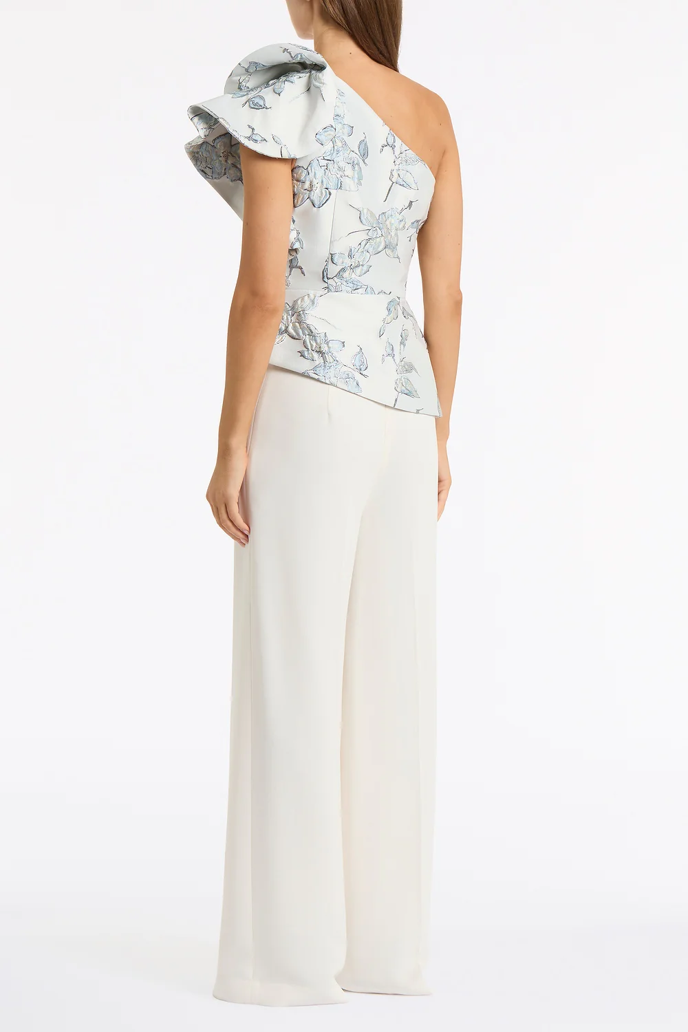 MURANO BROCADE FLOUNCE SHOULDER TOP - Image 3