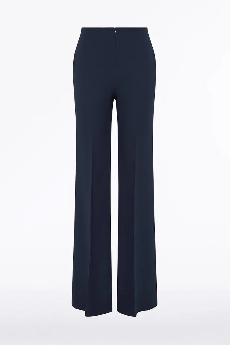 NAVY CREPE LOW WAIST PANT - Image 4