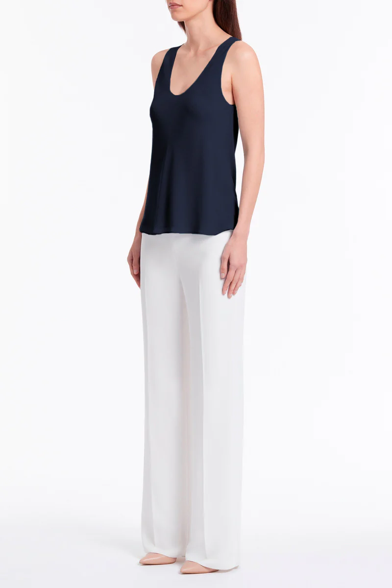 NAVY GEORGETTE SCOOP CAMI - Image 3