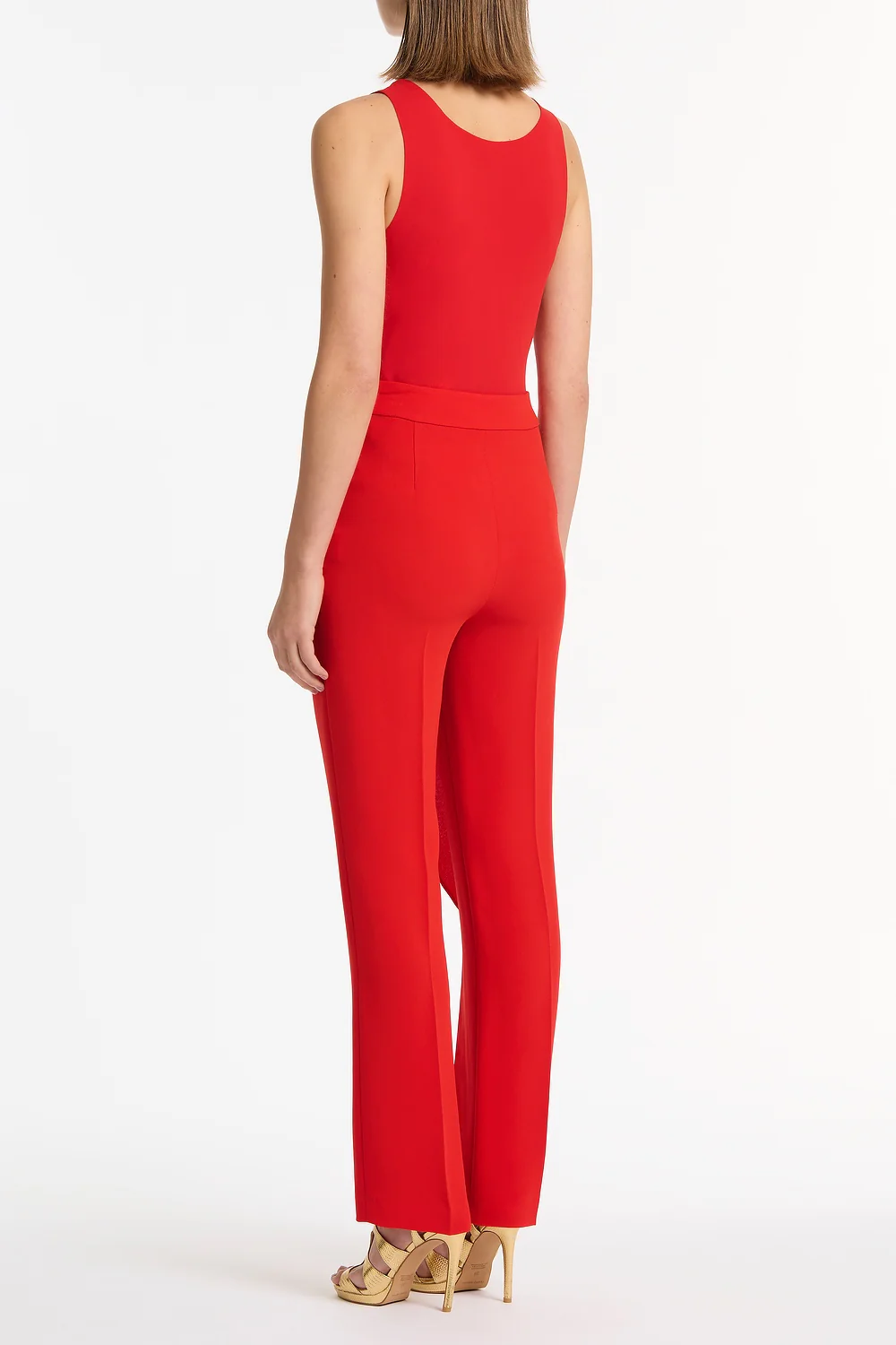 RED GEORGETTE SCOOP NECK CAMI - Image 3