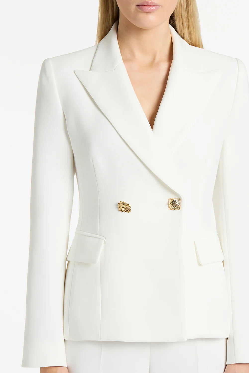 WHITE CREPE ALTURA FLORENCE JACKET - Image 3