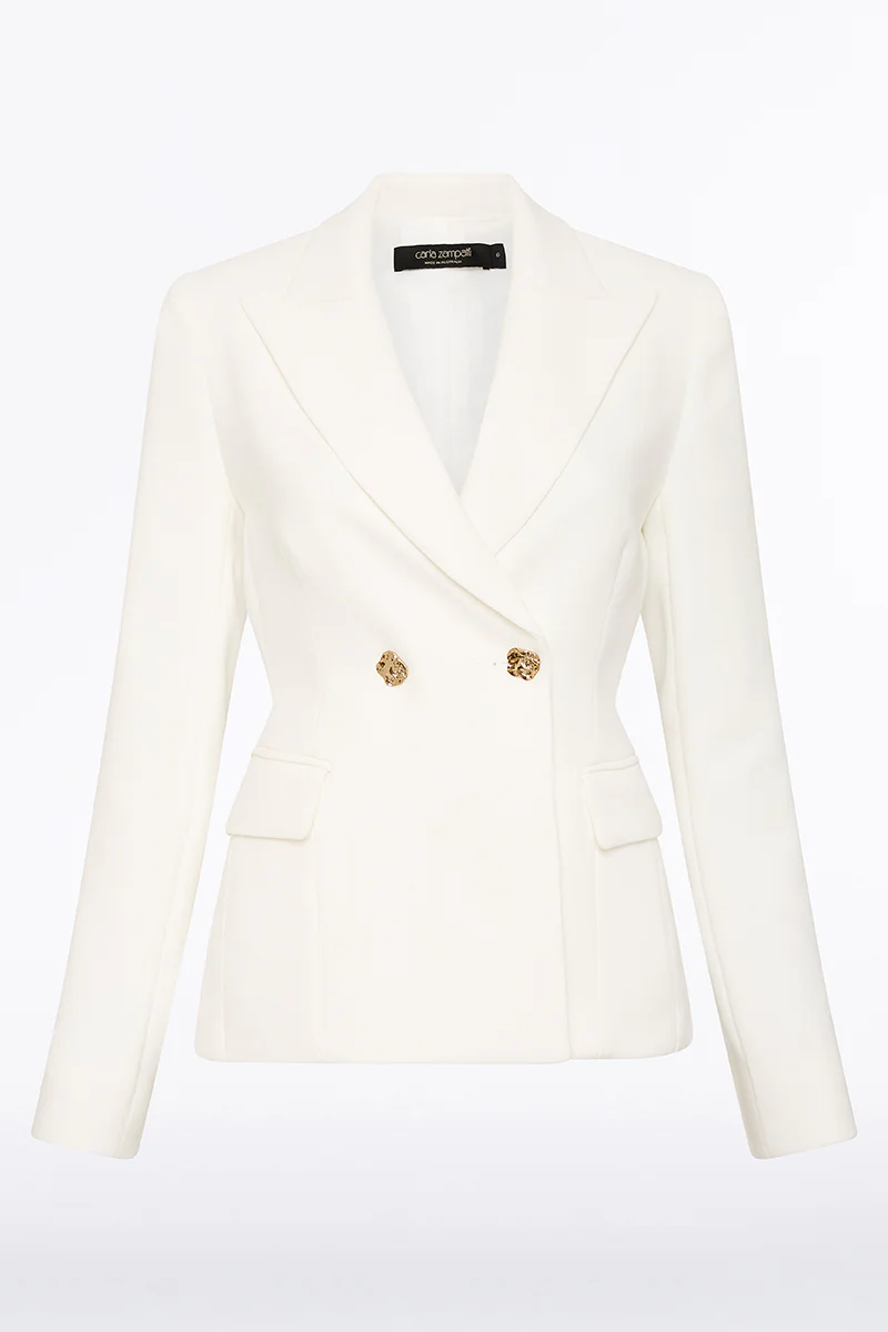 WHITE CREPE ALTURA FLORENCE JACKET - Image 5
