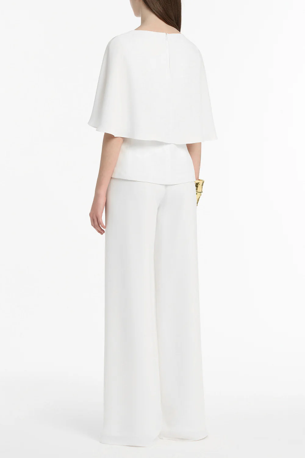 WHITE CREPE CAPE TOP - Image 3