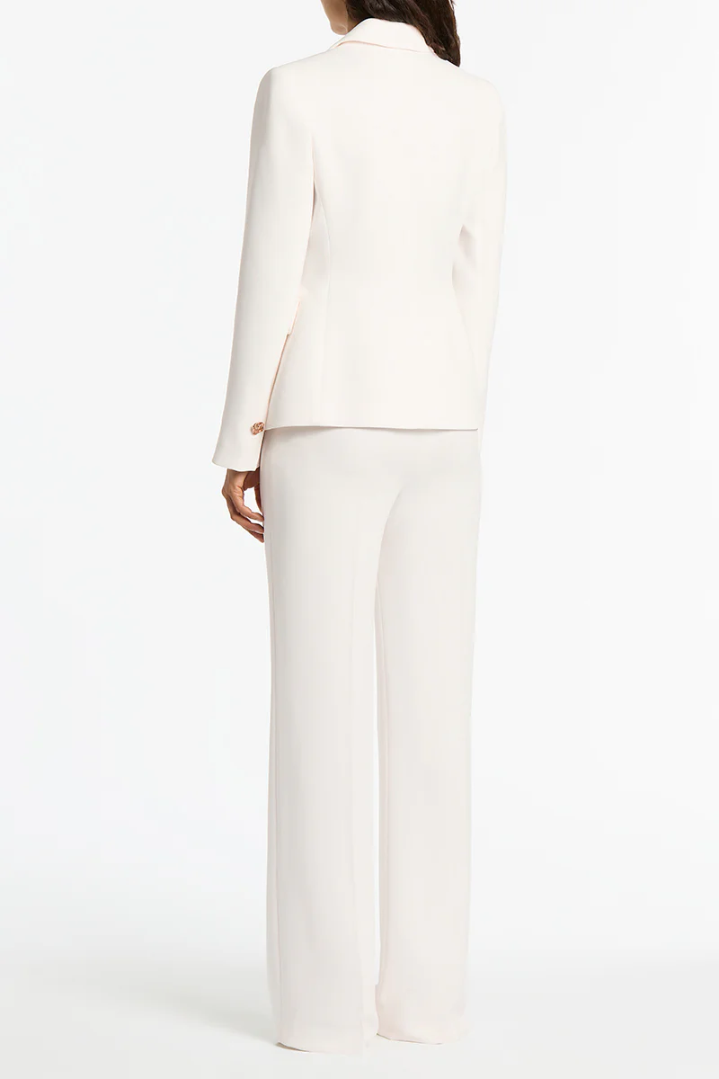 WHITE CREPE FLORENCE JACKET - Image 3